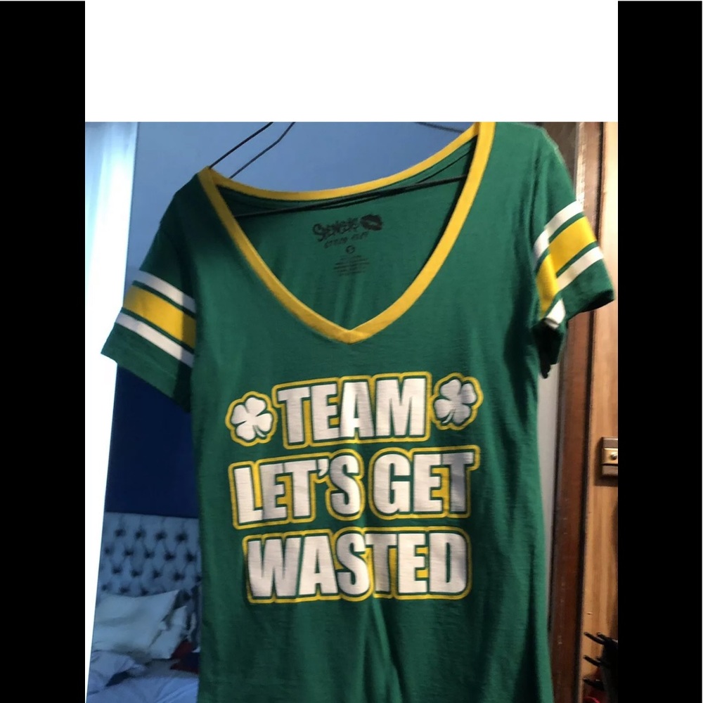 St. Patricks Day T Shirt Small Football Irish